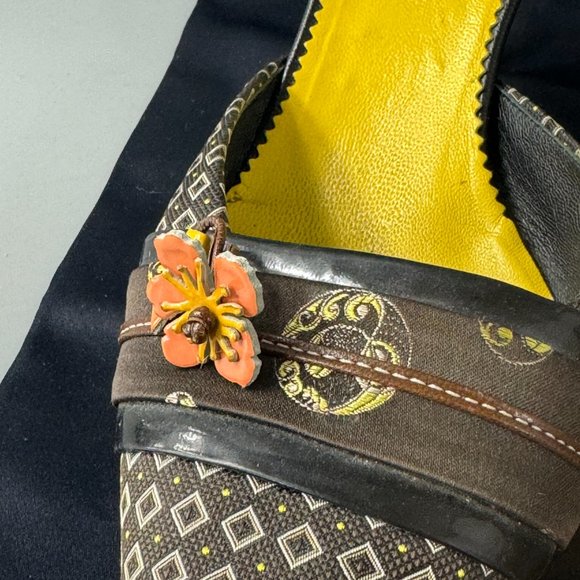 Authentic PRADA Flower Kimono Pointed Mules, Size 37 - Picture 5 of 14